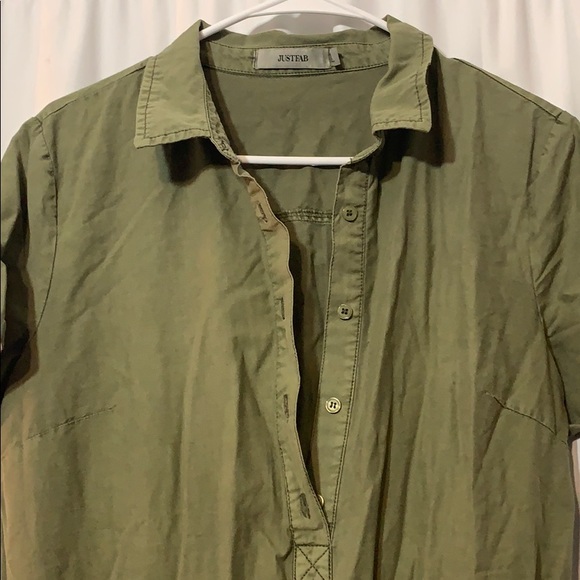 JustFab Green Romper - Picture 3 of 4